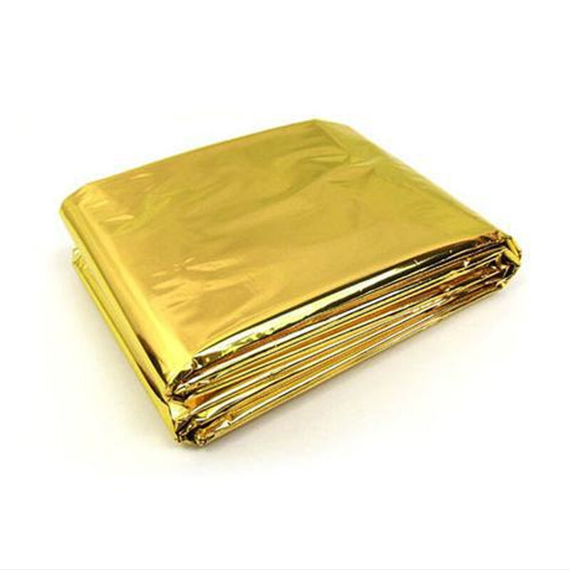 10pcs Water Proof Gold Emergency Survival Camping Survival Sport Rescue Blanket Foil Thermal Space First Aid Sliver Outdoor