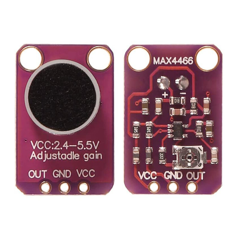 Elektretowy wzmacniacz mikrofonowy stabilny moduł MAX9814 automatyczna regulacja wzmocnienia MAX4466