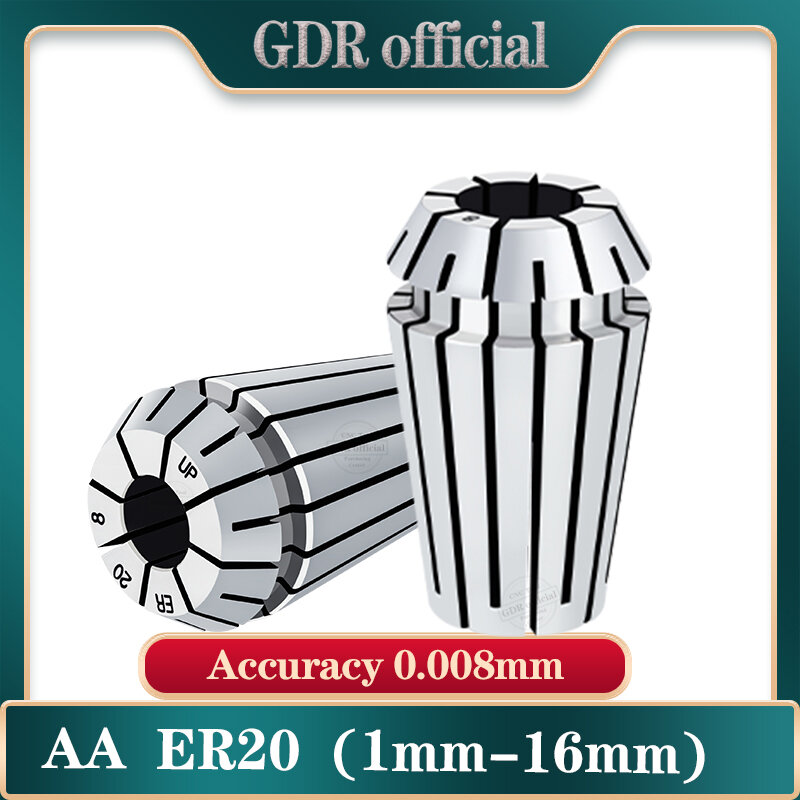 Juego de pinzas ER20 de alta precisión, Portabrocas ER20, 0.008, 1mm-16mm, ER20