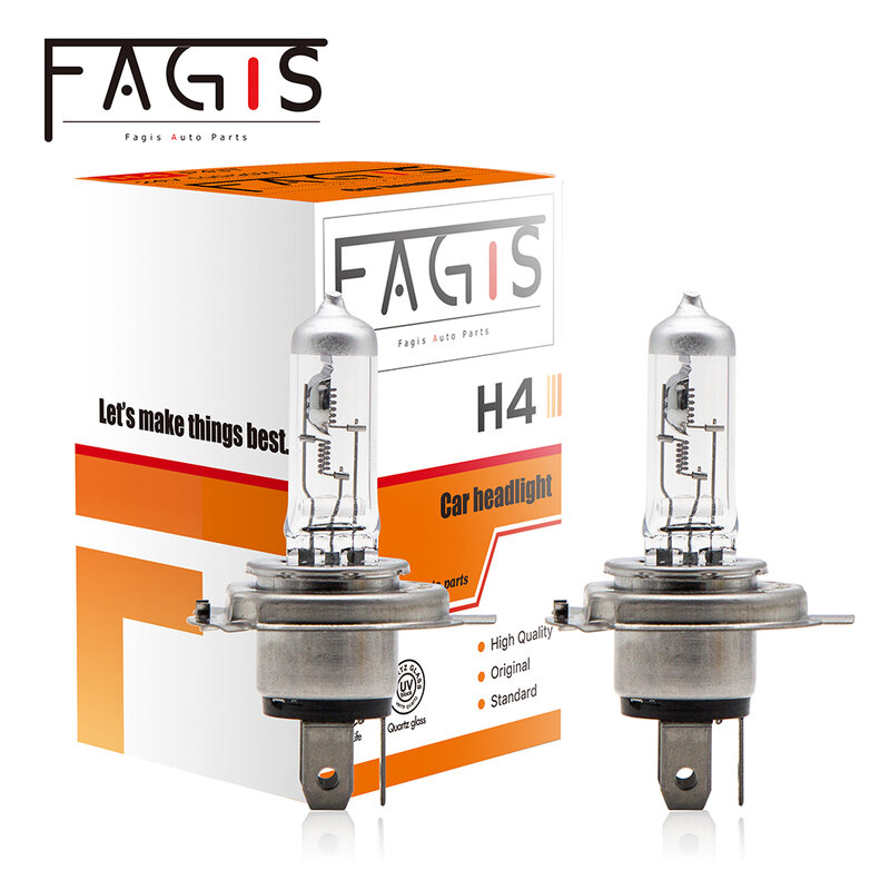 Fagis-車用ヘッドライトフォグランプ,自動車用スペアパーツ,2ユニット,h4,hb2,9003,24V,75/70W,p43t,