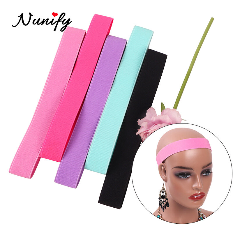 3Cm Width Pink Purple Edge Slayer Band For Wigs With Velcro Ends Adjustable 60Cm Edge Laying Scarf Wig Elastic Band For Edges