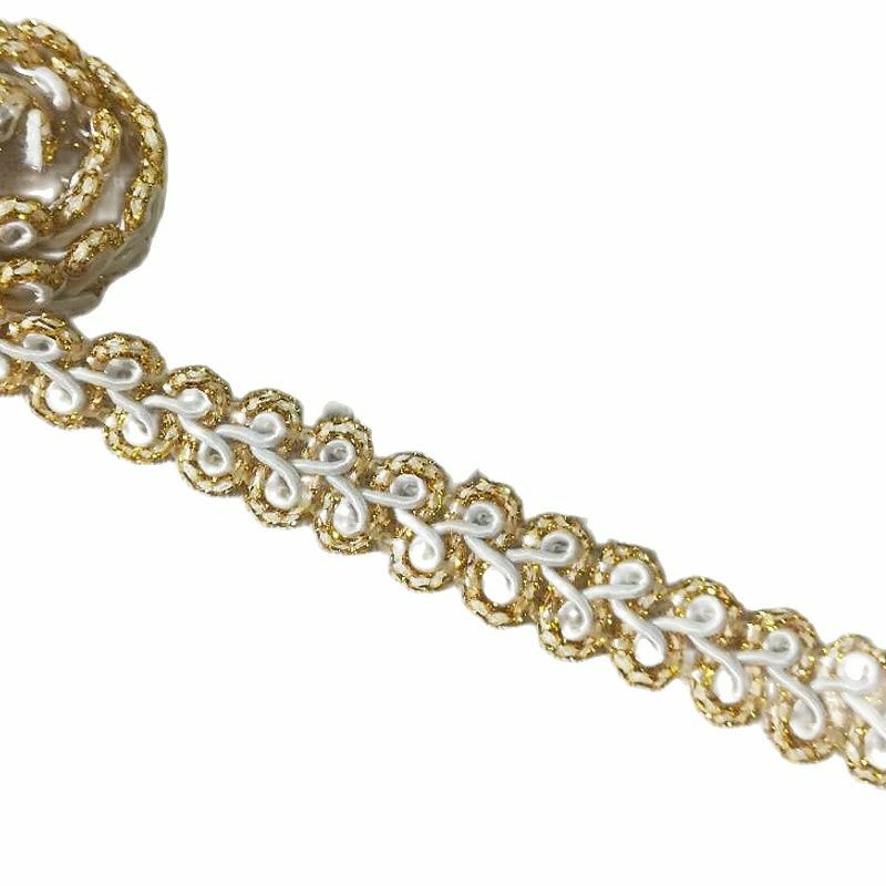 1 ярд модное дизайнерское Золотое кольцо украшение кружевной ткани Высокое качество лента 1,2 см сетчатый занавес кружева Материал Вышивание отделкой Новогоднее украшение QP10