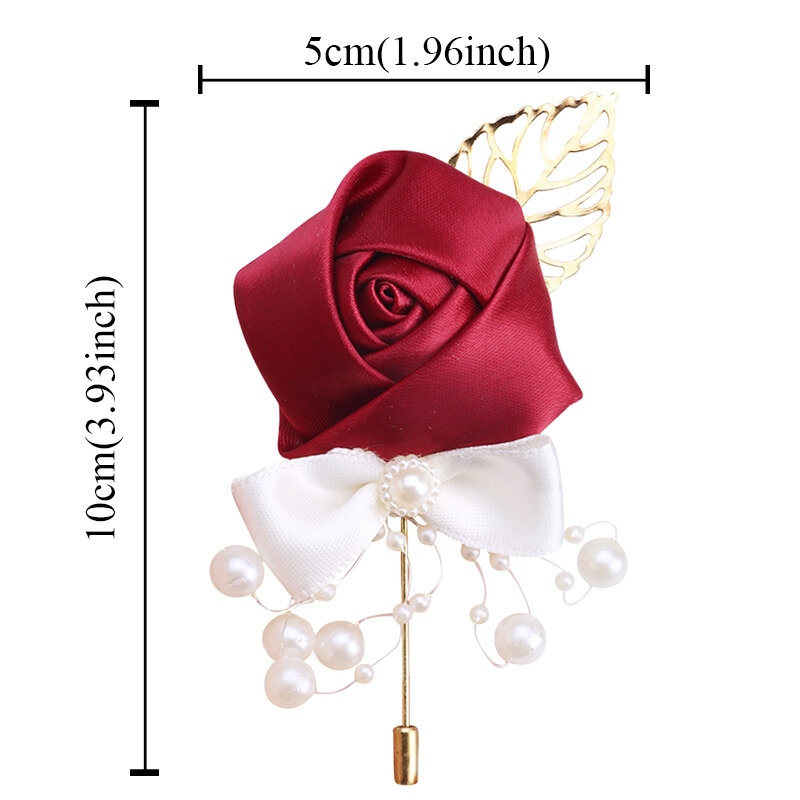 Wedding Bride and Groom Simulation Flower Corsage Brooch Flower Simulation Flower Business Party Holiday Supplies 643Z