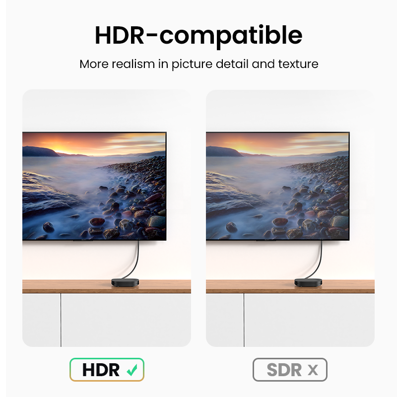Ugreen-Cable HDMI 4K 2,0 para Apple TV PS4, divisor de caja de interruptor, 60Hz, vídeo, Audio, Cabo