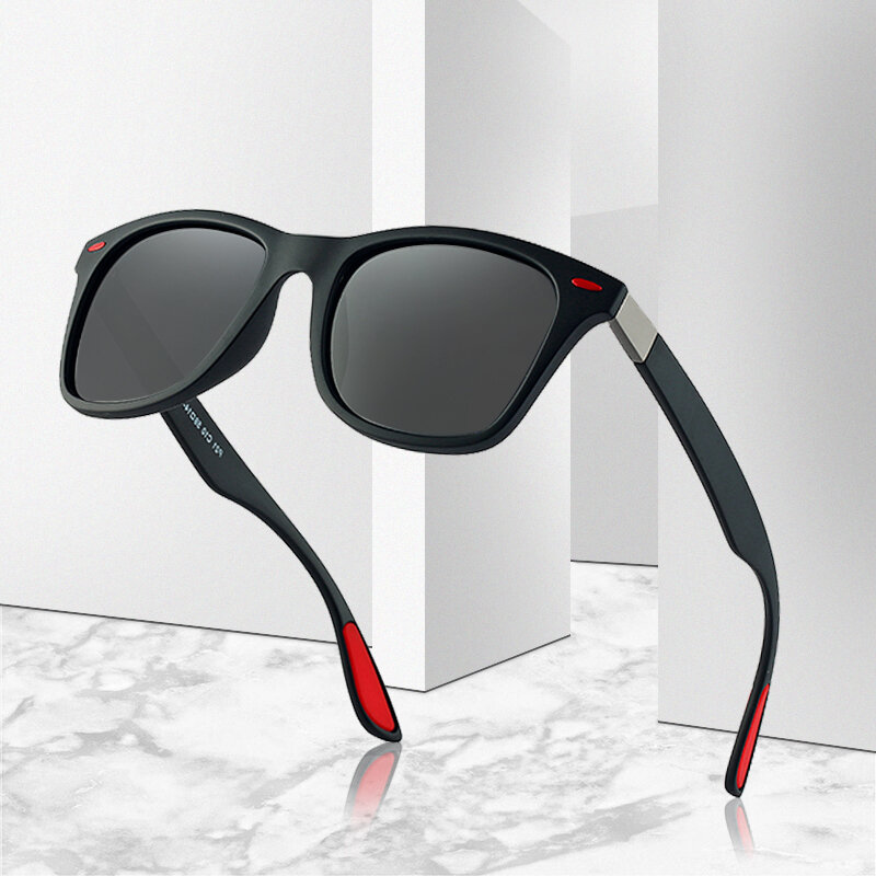 HDSUNFLY occhiali da sole polarizzati da uomo uomo donna Square Brand Designer Rays Driving occhiali da sole Goggle UV400 Gafas De Sol 2020 nuovo
