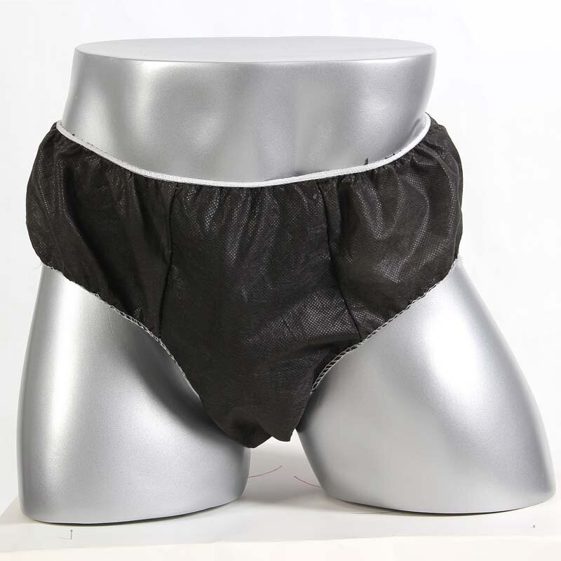 50 Buah/Lot Sekali Pakai Celana Pendek Boxer Briefs Lebih Tebal Celana Dalam Celana Sauna Perjalanan Dalam Pakaian Dalam Hitam
