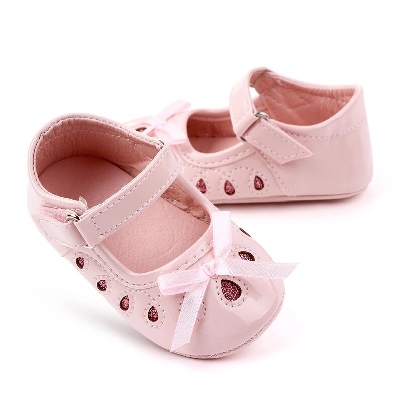 Zapatos de bebé para niña, calzado informal para caminar, moda de princesa con lentejuelas, zapatos de goma suave para primeros pasos