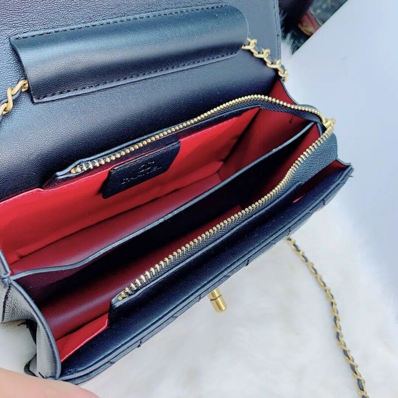 Chanelฤดูใบไม้ผลิใหม่ประณีตหญิงกระเป๋าคลาสสิกเพชรBaguetteกระเป๋าขนาดใหญ่ความจุกระเป๋ากระเป๋าสี่...