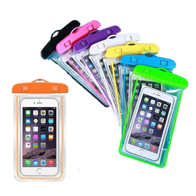6 Inch Universele Waterdichte Telefoon Dry Pouch Pvc Clear Mobiele Telefoon Bag Case Cover Voor Zwemmen Duiken Water Sport Surfen skiën