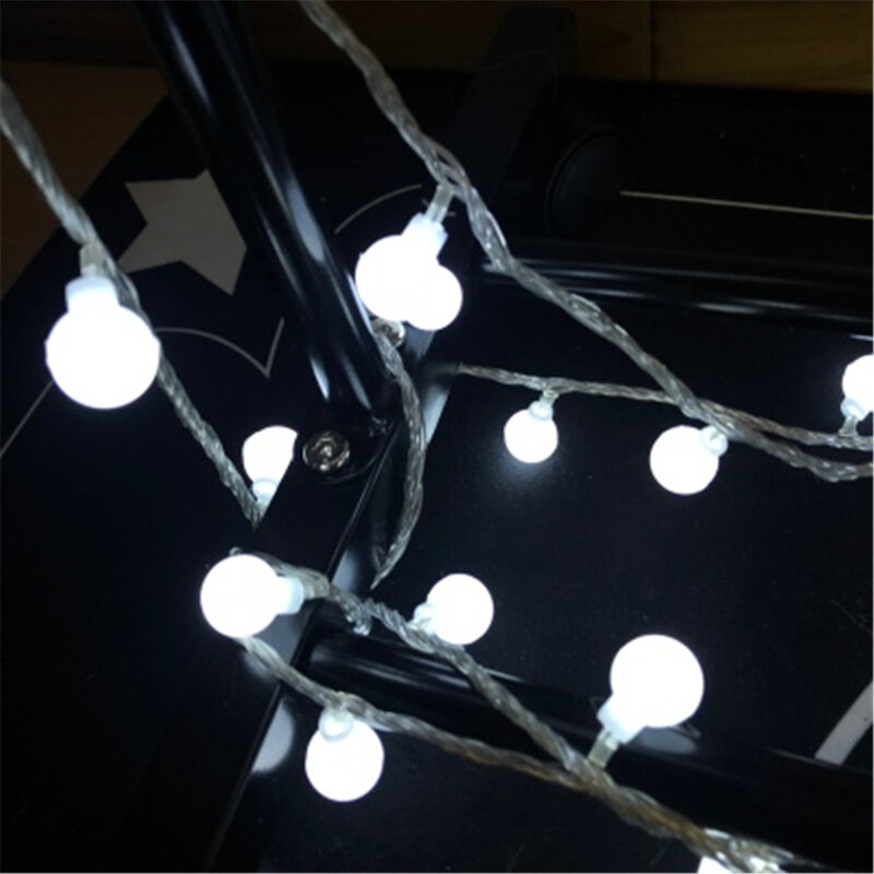 Guirnalda de luces LED con bola, 10M, 100, AC220V, lámpara para decoración de vacaciones, Festival, Navidad, fiesta de año nuevo al aire libre