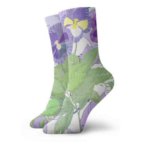NOISYDESIGNS แฟชั่น Kawaii ถุงเท้าพิมพ์ดอกไม้ Pansy ดอกไม้ข้อเท้าถุงเท้าสั้นสำหรับสาวเลดี้ฤดูร้อนถุงเท้าฤดูใบไม้ผลิผู้หญิงใหม่