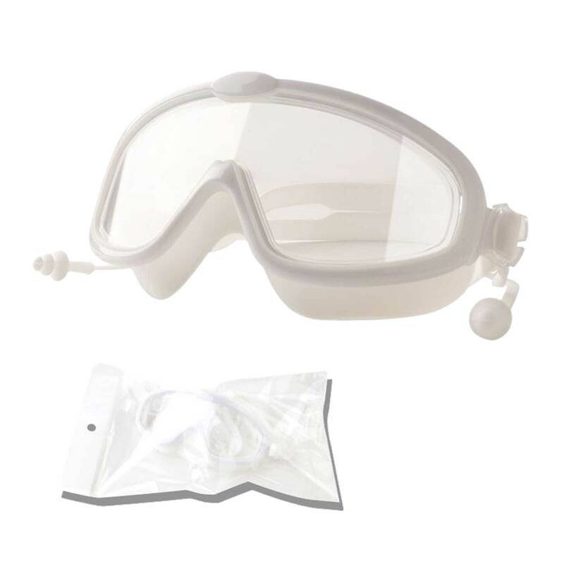 Gafas de natación ajustables para niños, gafas de natación cómodas de silicona, Marco grande, antivaho, UV, impermeables