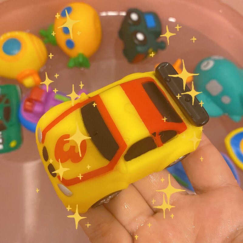 Wanienka do kąpieli zabawka pływanie zabawki wodne Cartoon miękka guma samochód łódź samolot Float wycisnąć dźwięk woda Spray dzieci zabawki wodne prezenty