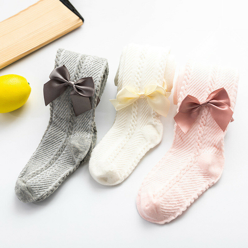 幼児のための新生児の綿のタイツ、幼児のための美しい蝶ネクタイのメッシュパンスト、子供、女の子、4歳、春、秋