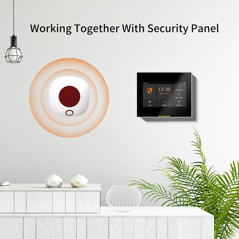 Staniot Indoor Wireless Siren 433Mhz Burglar Home Security Alarm System Waterproof Flash Strobe High Decibel Loudspeaker