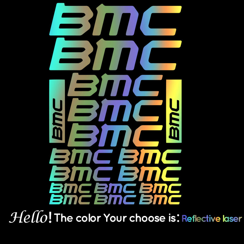 Bmc Reflective Road Bike Frame Stickers, Bicycle Accessories, DIY Decorative Stickers, 1 Set