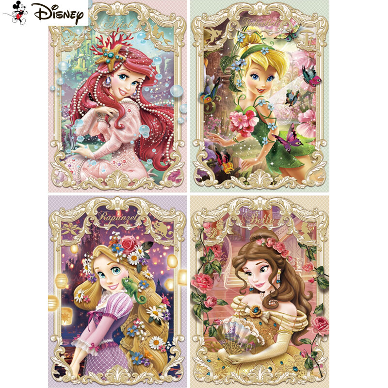 Disney-desenhos animados princesa diamante pintura, exibição completa, quadrado ou redondo, 5D, DIY bordado, strass decoração, arte