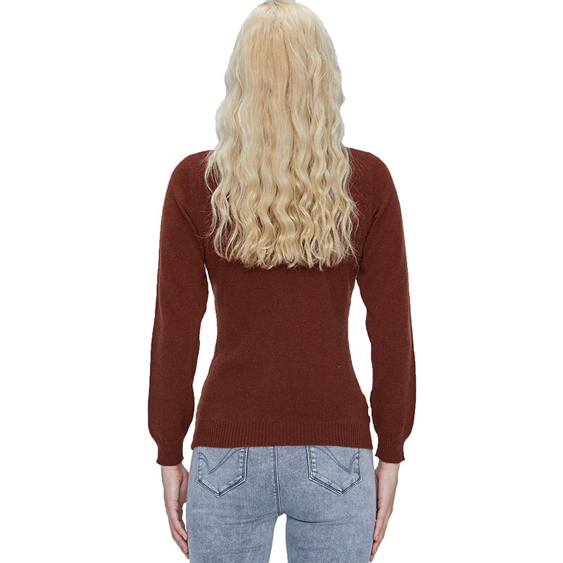 Kaschmir Pullover Frauen 2022 100% Merino Wolle LONGMING Gestrickte Pullover V-ausschnitt Jumper Tops Herbst Winter Warme Weiche Femme Pullover