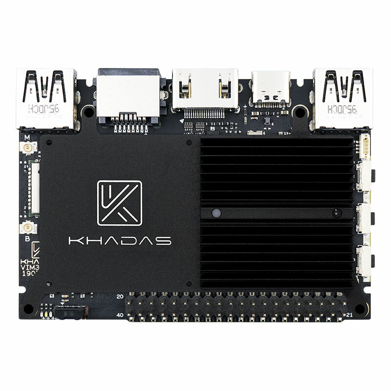 Khadas VIM3L SBC: Amlogic S905D3-N0N Soc con 1,2 TOPS Performance NPU | 2GB + 16GB Single Board COmputer Developer Maker Board