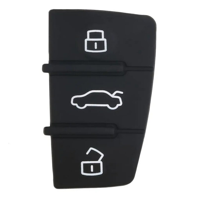 Portachiavi di ricambio a 3 pulsanti portachiavi in gomma con telecomando per Audi A1 S1 A3 A4 A5 A6 A8 Q5 Q7 TT RS