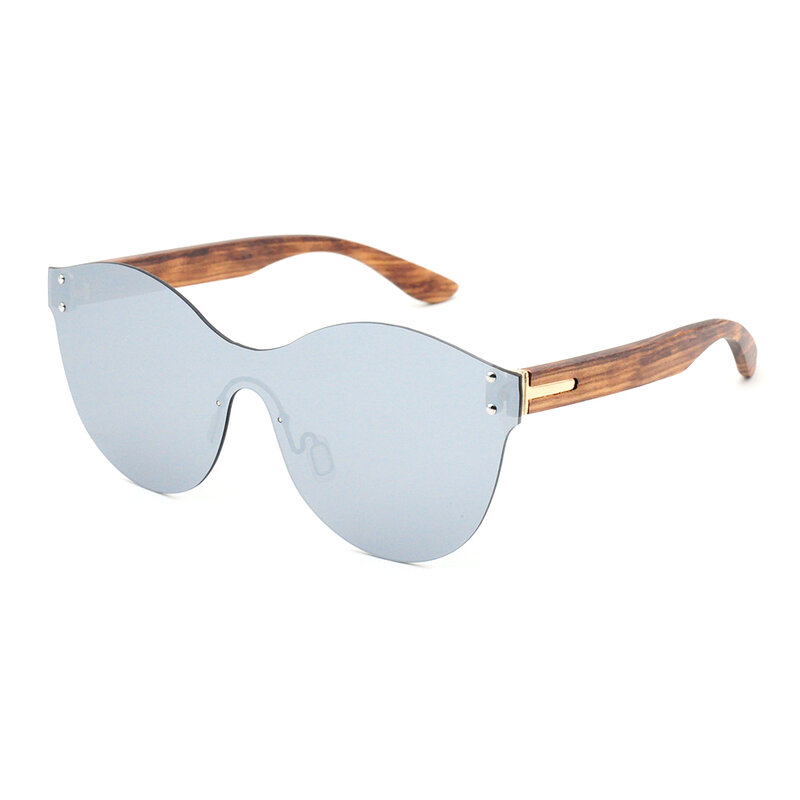 LONSY-نظارة شمسية عتيقة من خشب البامبو ، عتيقة ، عين القطة ، مستقطبة ، وردية ، للسيدات