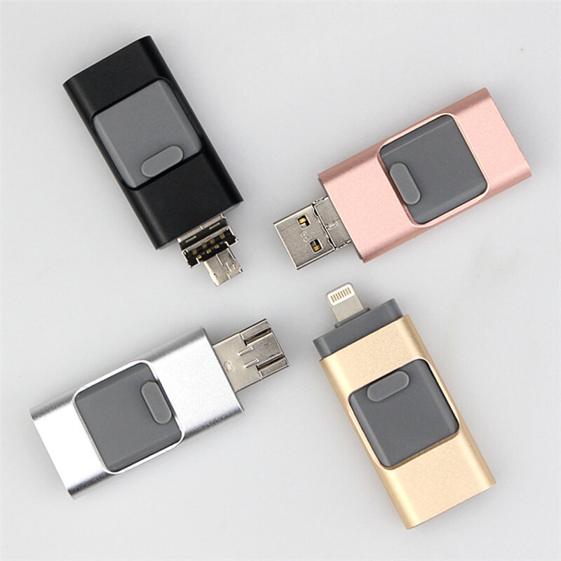 Unidades Flash USB 2TB Compatible con iPhone/iOS/Apple/iPad/Android y PC 512GB Lightning OTG Jump Drive 3,0 USB Memory Stick 1TB