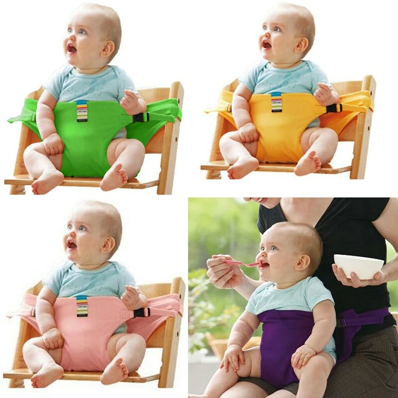 New Baby Dinning Chair Safety Belt Portable Seat Baby Chair Harness Stretch Wrap Baby Feeding Foldable Washable Chair Seat Belt