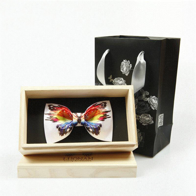 Галстук-бабочка мужской, с ручной росписью, в британском ретро-Корейском стиле