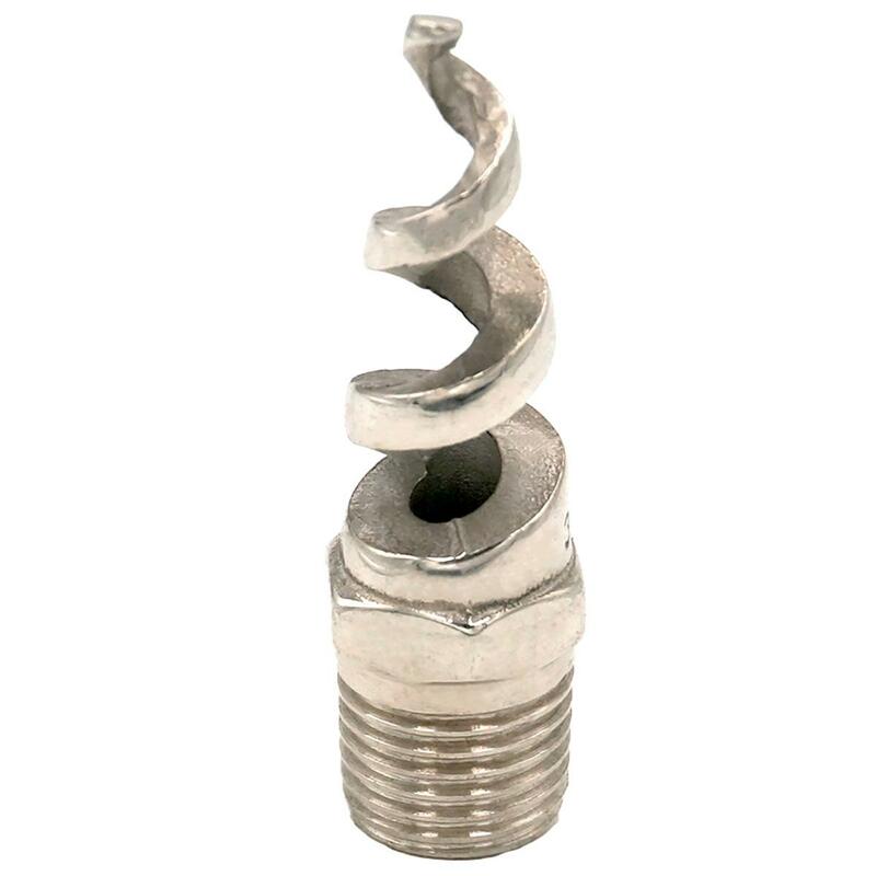1/4" BSPT Male 316L Stainless Steel Spiral Cone Spray Nozzle For Garden Dedusting 0.7-25 Bar 130L/H