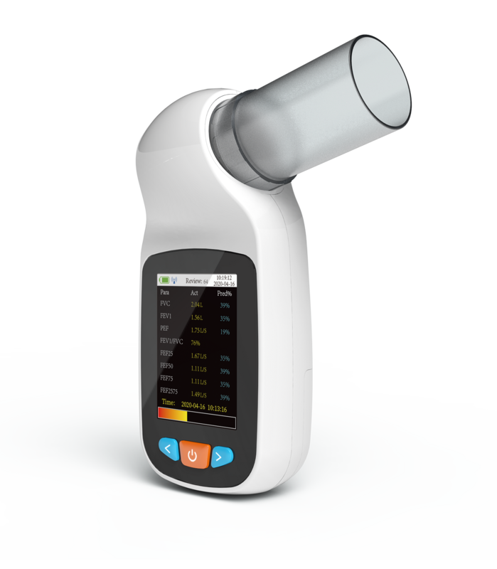 CONTEC-espirómetro SP80B/70B, medidor de flujo de pico Digital de mano, probador Bluetooth para función de volumen pulmonar, pantalla a Color