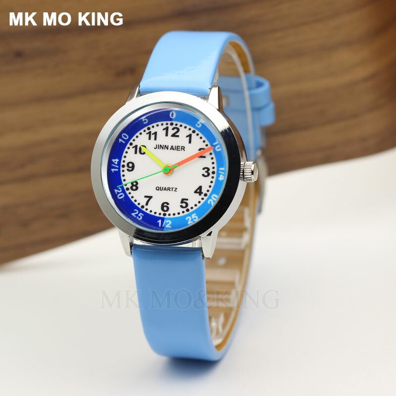 Reloj de pulsera de cuarzo para niños y niñas, cronógrafo con números arábigos, de marca de lujo, regalo, novedad