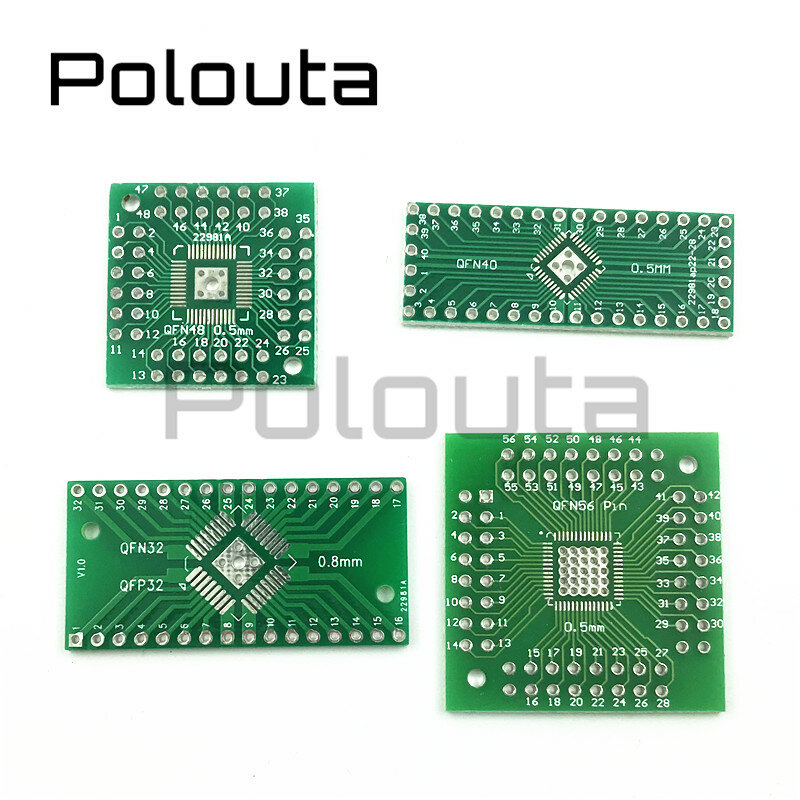 10ピース/ロットpolouta配電盤QFN32パッチに直接dip 0.5 pcbボードトライアック回路基板ブレッドボードアダプタsot銅プレート