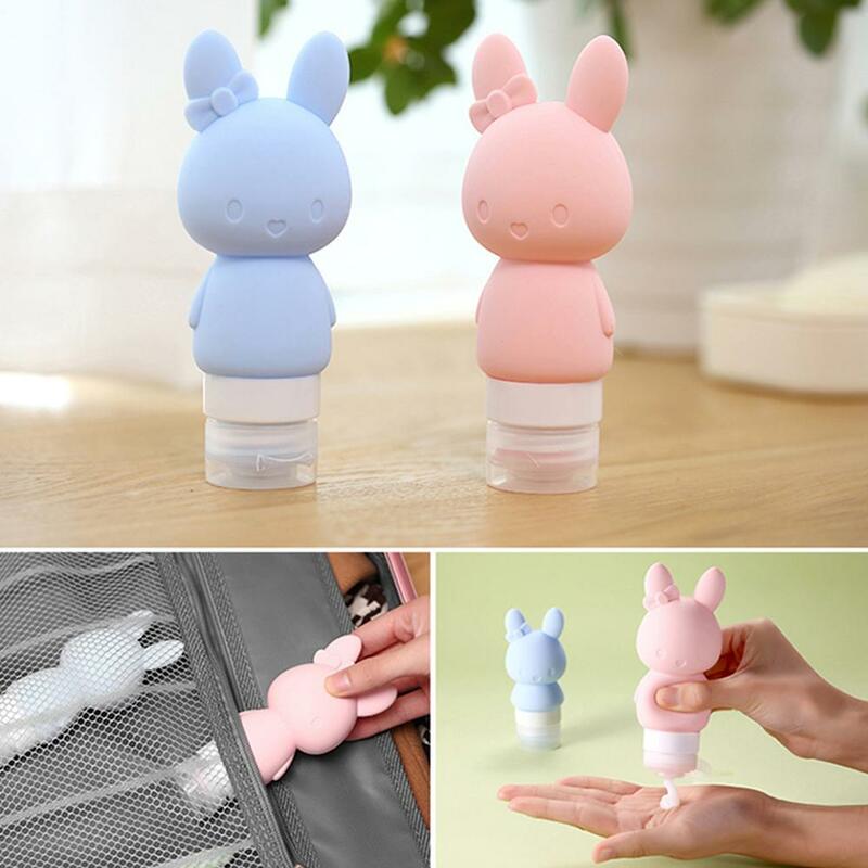 Cute Silicone Refillable Portable Bottles Animal Shape Travel Packing Press Bottle For Lotion Shampoo Cosmetic Container 89ML