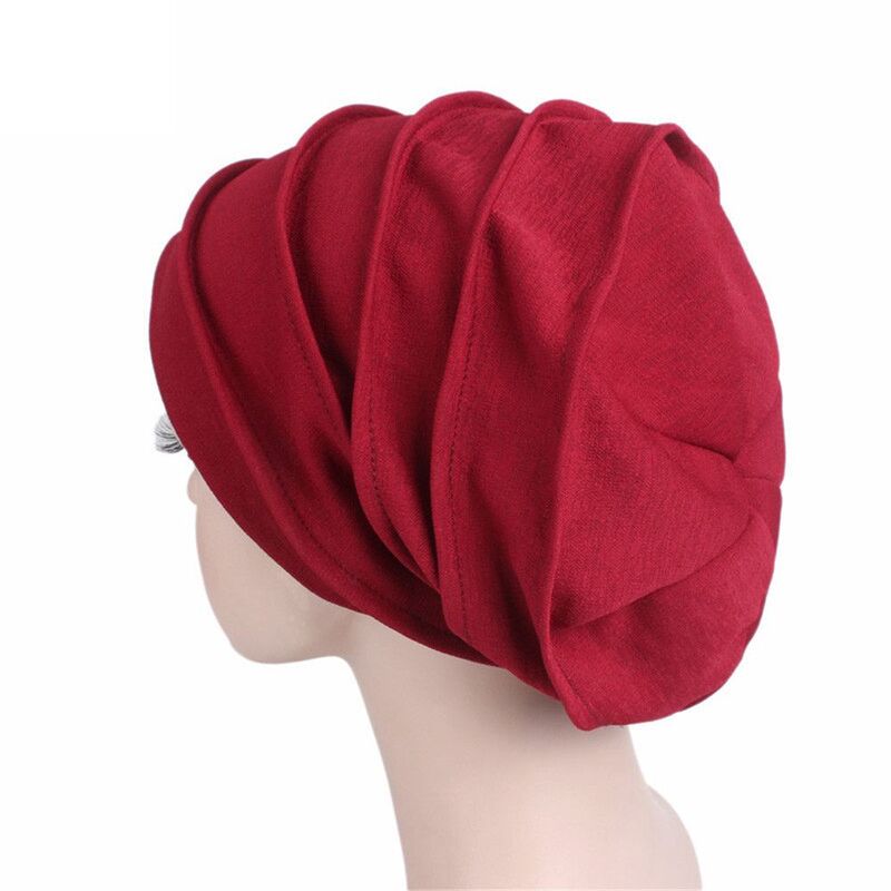 Perda de cabelo de algodão feminino lenço de cabeça, Sleep Caps, Chemo Hat, Turbante Hat, muçulmano Hijabs, Head Wrap, Quente, Inverno