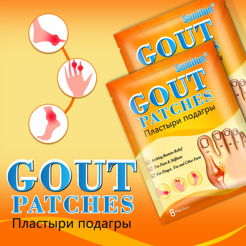 Sumifun gota tratamento patch, dedo toe joanete alívio da dor, gesso médico, osso do pé, polegar corrector, cuidados adesivos, 8-80pcs
