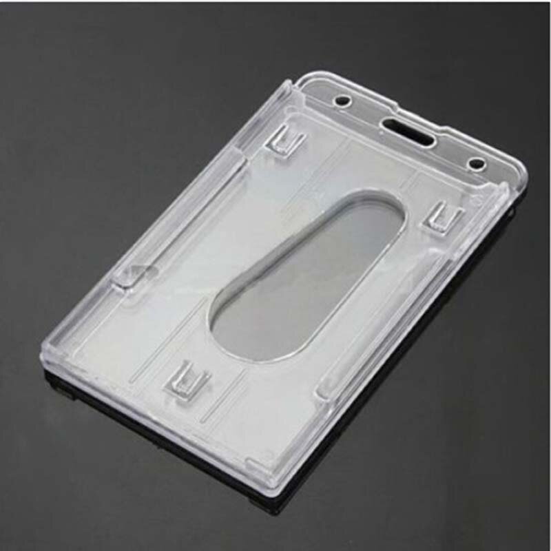 Suporte de cartão transparente, plástico macio, mangas claras, Protector Case Bag, Novo, 100x60mm, 2 pcs por lote