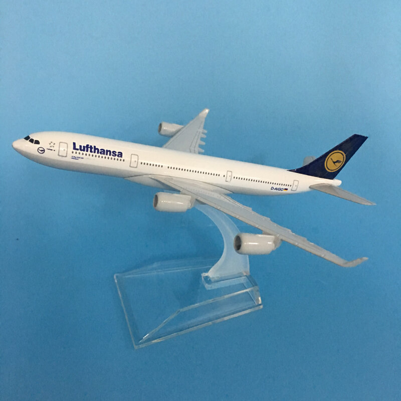 JASON TUTU 16ซม.Lufthansa Airbus A340เครื่องบินเครื่องบินเครื่องบินรุ่น Diecast โลหะ1/400 Scale เครื่องบิน Dropshipping