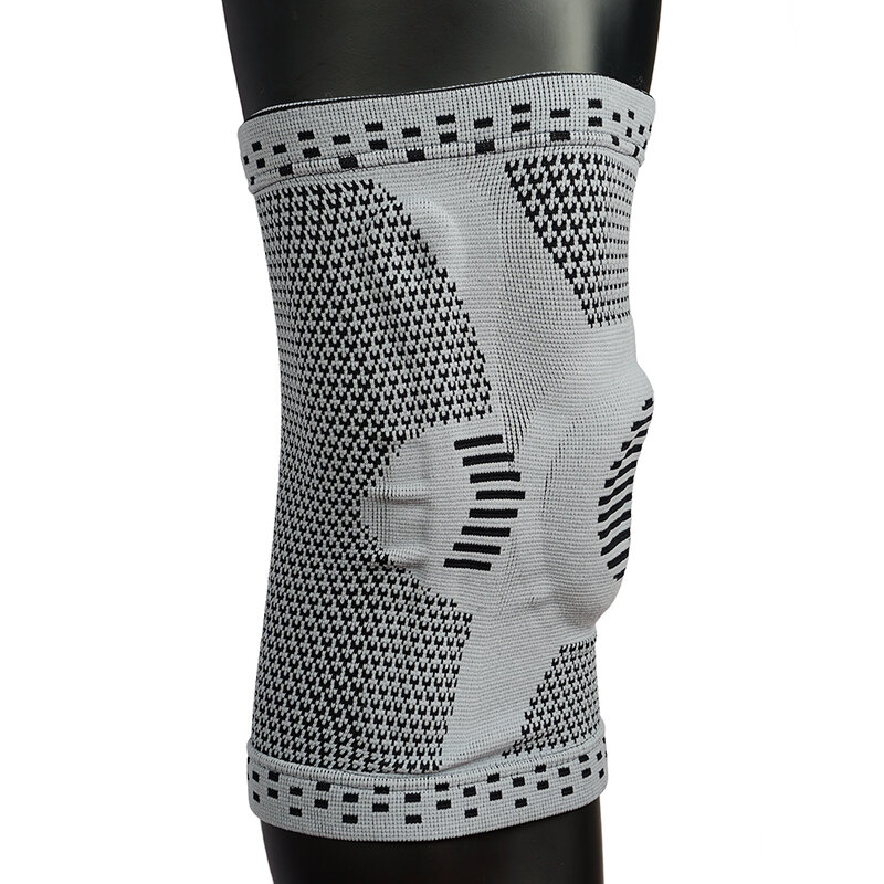 Joelheiras de apoio para o joelho, suporte de silicone para esporte, atadura protetora, molas, protetor fitness de articulações