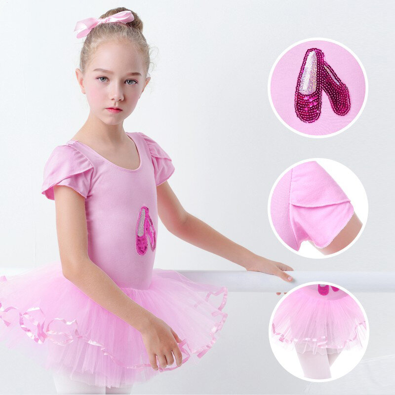 Vestido de Ballet para niñas, trajes de baile, falda de tutú, vestidos de princesa para niños, vestido de bailarina, Ropa de baile para niñas