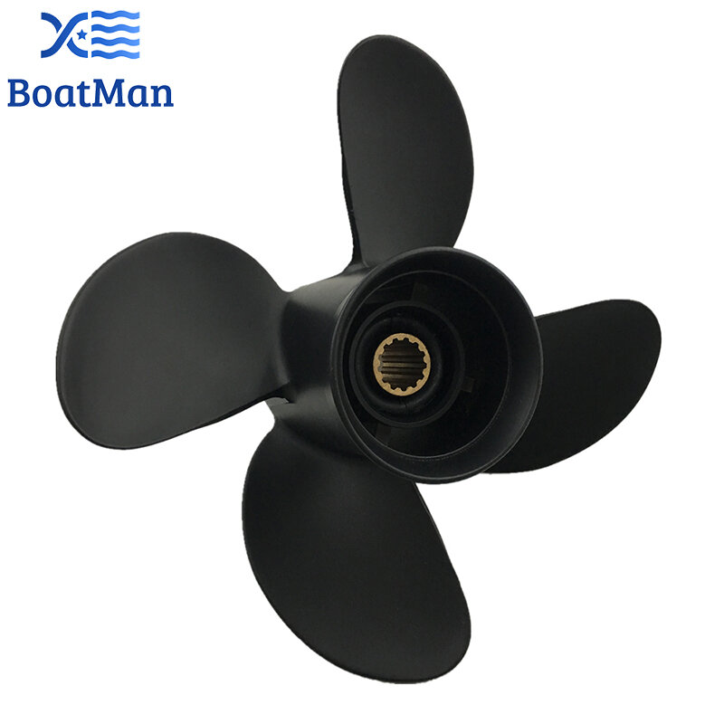 Boat Propeller 10.4x12 For Suzuki Outboard Motor 35-65 HP Aluminum 13 Tooth Spline Factory Outlet 4 Blade Engine Part