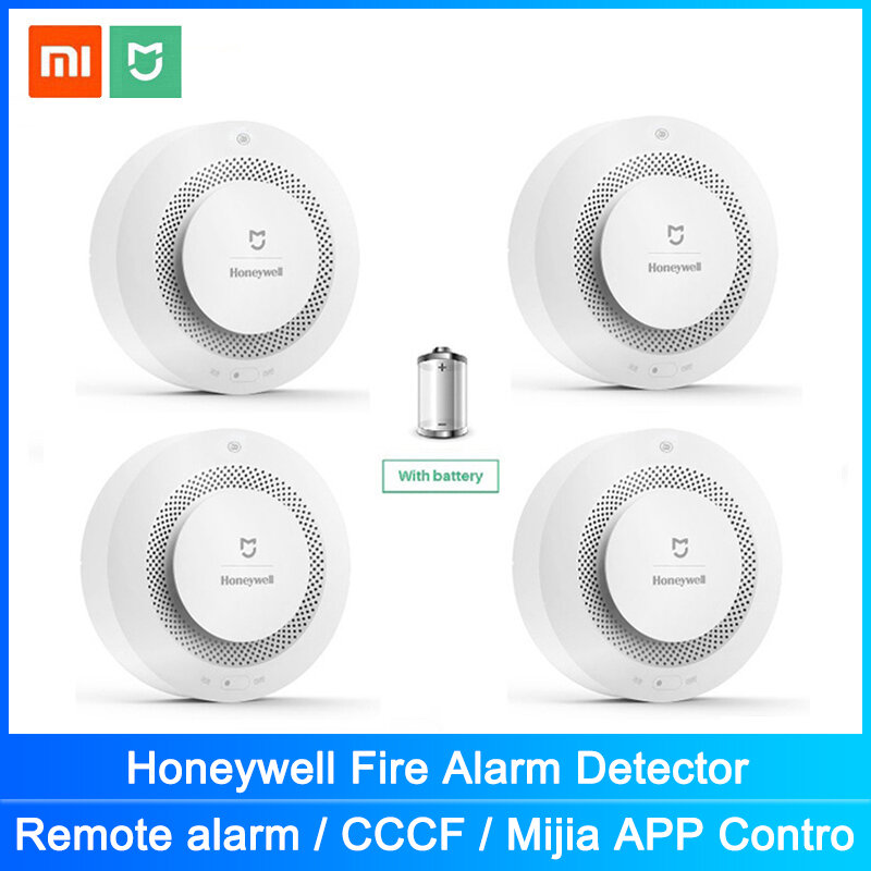 Mijia Honeywell Sensor de Fumaça de Alarme de Incêndio Detector de Gás de Trabalho Com Multifunções Gateway 2 APP Controle de Segurança Casa Inteligente