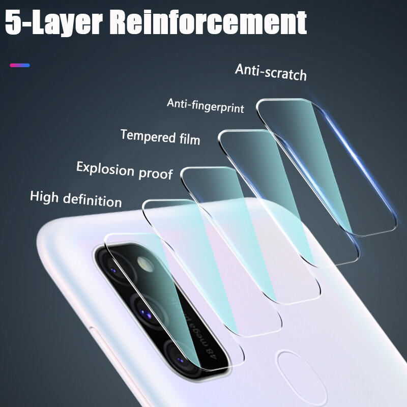 Protector de cámara de vidrio templado para Samsung Galaxy, lente protectora 9H, A51, A71, m21, A11, m31, a41, A31, a21s, M30s, M11, 3 unidades