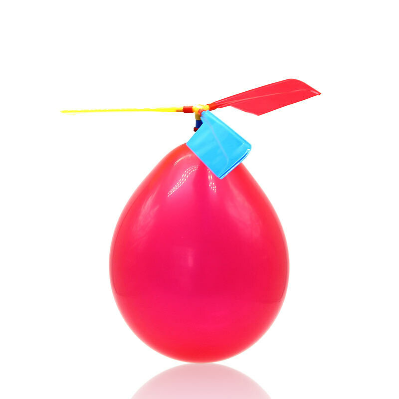 10Pcs Set Balon Helikopter Terbang dengan Peluit Anak-anak Bermain Kreatif Lucu Mainan Balon Baling-Baling Mainan Anak EIG88
