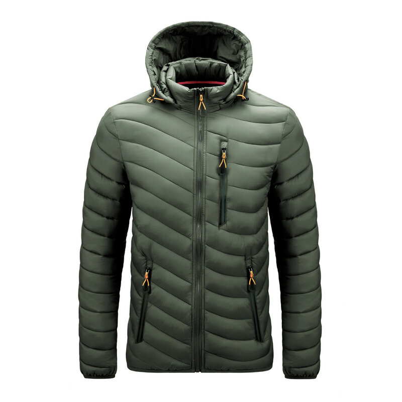Marca de moda masculina inverno jaqueta parkas designer homem quente algodão casacos chapéu destacável outerwear tamanho M-6XL
