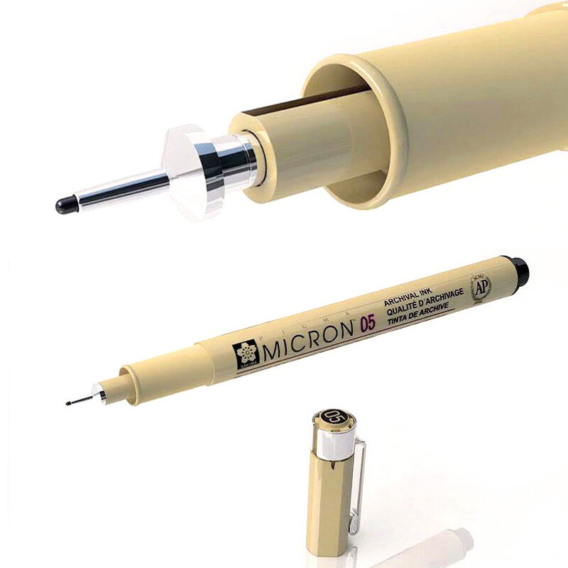 SAKURA/Sipa Pigma Micron, графическая ручка для дизайна Finliner 003 005 01 02 03 04 05 08 1,0 1,2, тонкая ручка для кисти, игольчатая ручка для скетчинга