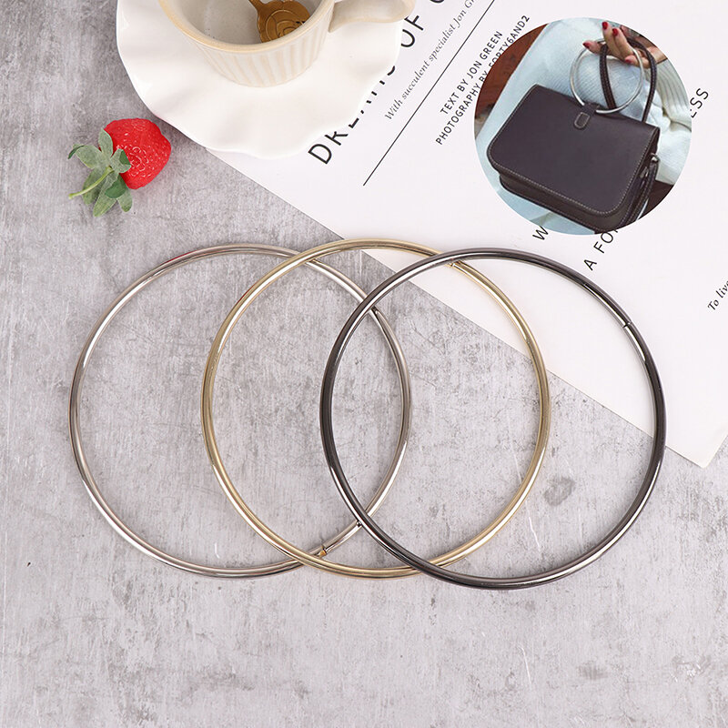 1x o-ring solido in metallo maniglia per borsa cinturino in metallo sostituzione borsa bagaglio accessori Hardware moda fai da te 150mm