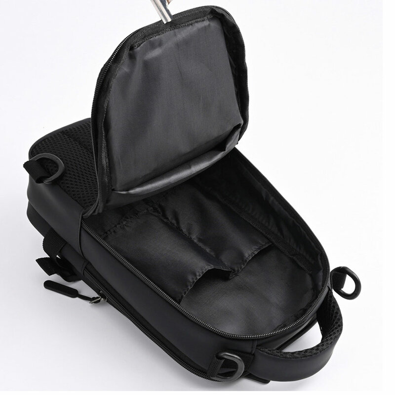 Moda męska skrzynia na ramię torby biznesowy USB ładowanie Sling Crossbody torby mężczyźni krótka wycieczka torebka wielofunkcyjna torebka na zewnątrz