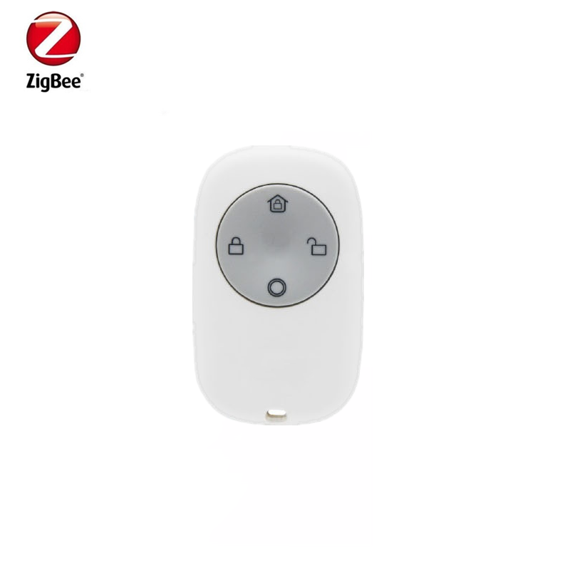 Zigbee-Controle Remoto de Alarme Inteligente, 4 Teclas com Braço, Desarmar, Alarme Doméstico, Característica SOS, Compatível com Assistente Doméstico