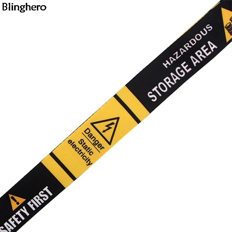 Blinghero señal de advertencia cordones correa de cuello Cool llaves de teléfono ID tarjeta titular cordón para llaves DIY colgar cuerda cordones BH0172