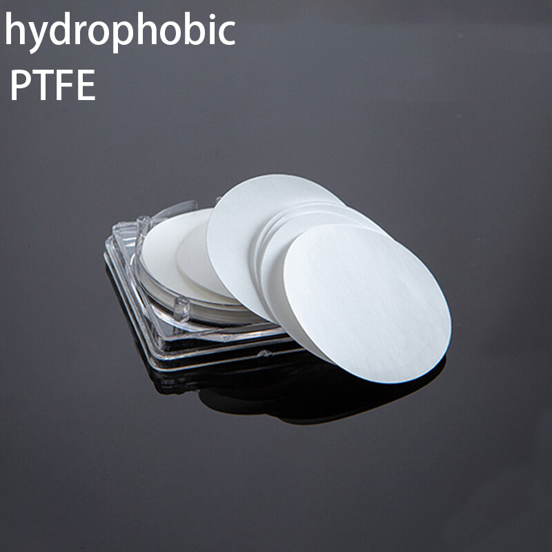 Membrana microporosa hidrofóbica de PTFE para laboratorio, filtración de miliporos, 50 unids/lote